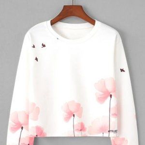 FLORAL PRINT SWEATSHIRT
